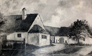 Der Sauschneiderhof in einem Gemälde